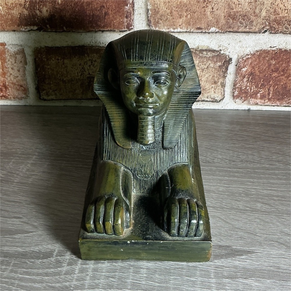 Egyptian Sphinx Painted Resin Pharaoh Figurine Sculpture Decorative Statue